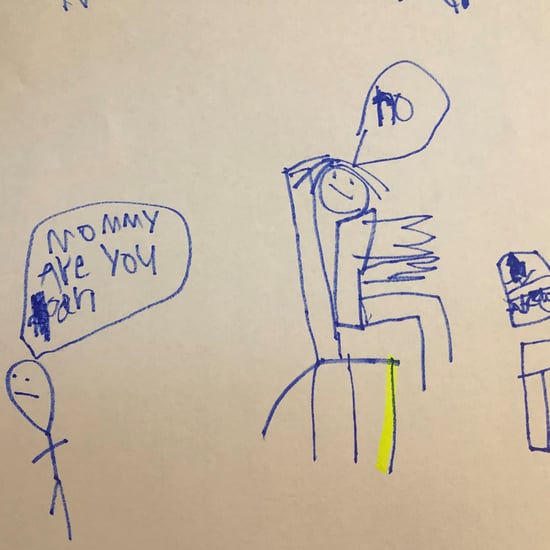 Mom Shares Son's Relatable Drawing of Her Working From Home