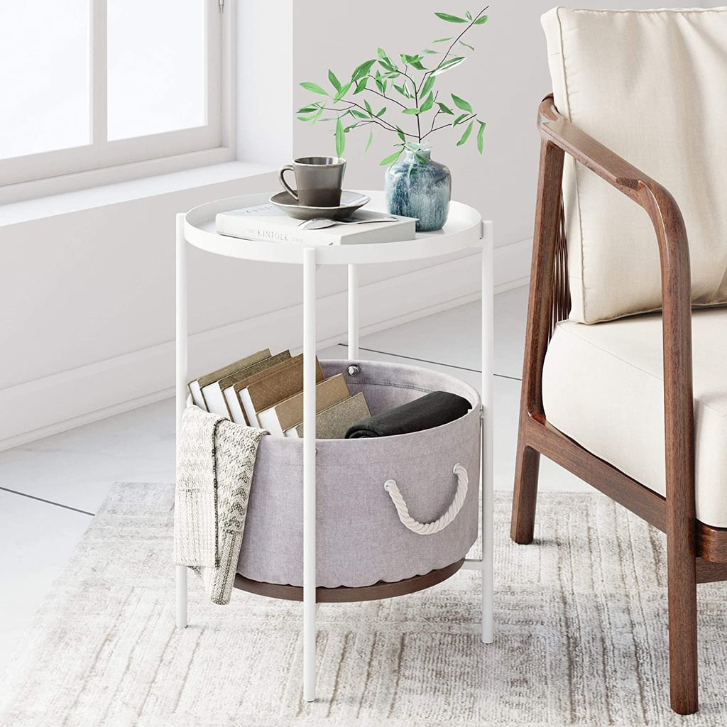 Nathan James Oraa Rustic Oak Tray Top Frame Nightstand