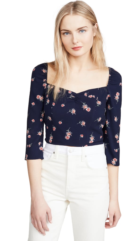 BB Dakota Scattered Daisy Printed Puff Sleeve Top