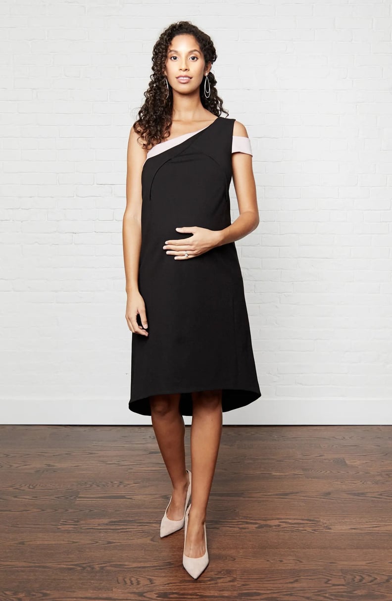 One Shouldered Maternity Wedding Guest Dress