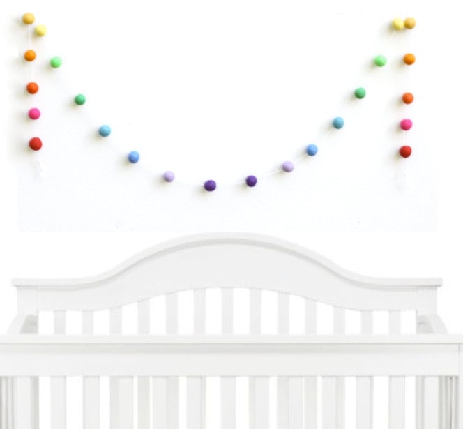 Rainbow Nursery Ball Garland