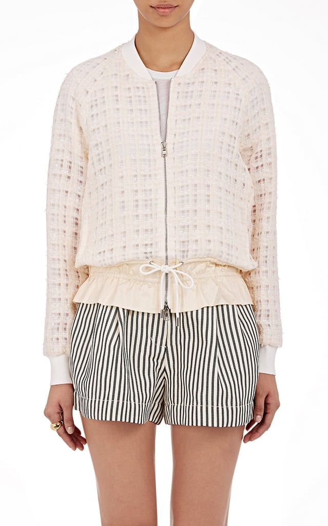 3.1 Phillip Lim Women's Gauzy Tweed Bomber Jacket-White ($795)