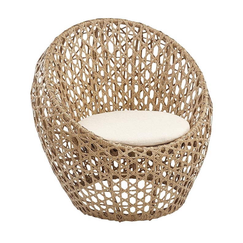 Sand Birds Nest Chair With Round Cushion