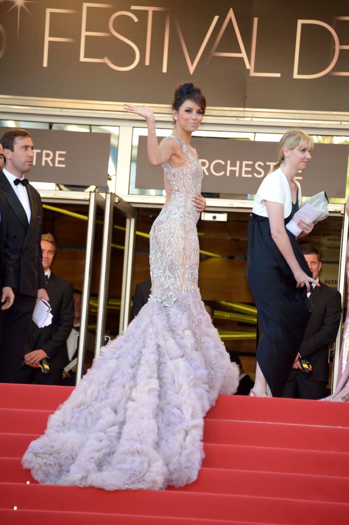 At the Cannes Film Festival in 2012, Eva Longoria wore a stunning lilac gown.