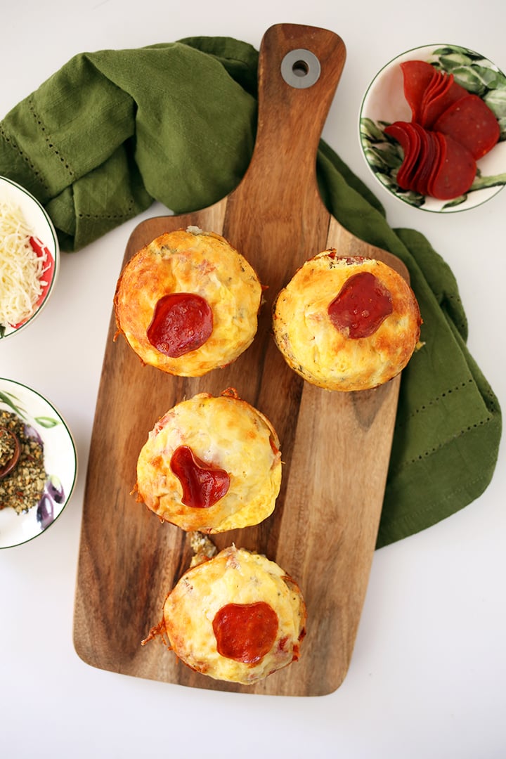 Pizza Egg Muffins With Potato "Noodles"