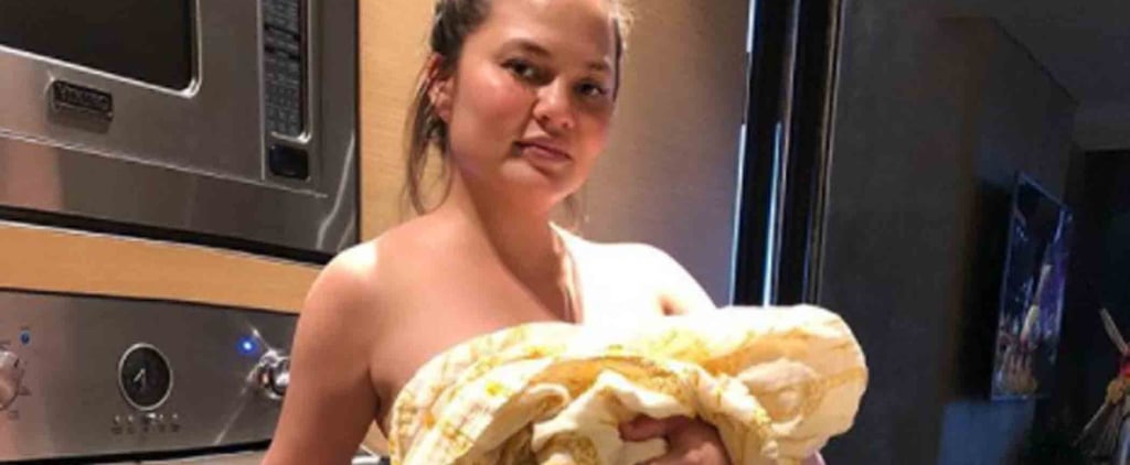 Photo of Chrissy Teigen Wearing Mesh Underwear