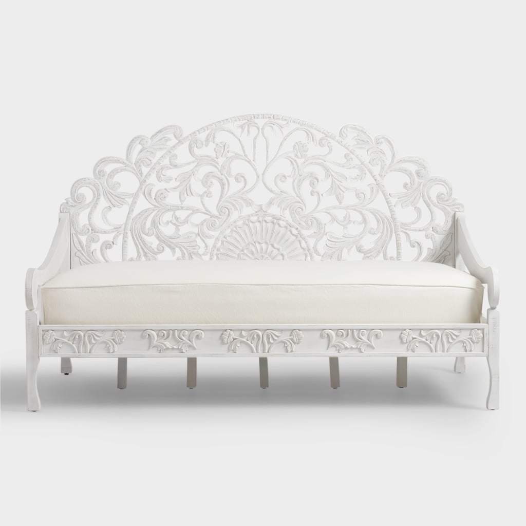 Whitewash Carved Zarah Daybed ($550)