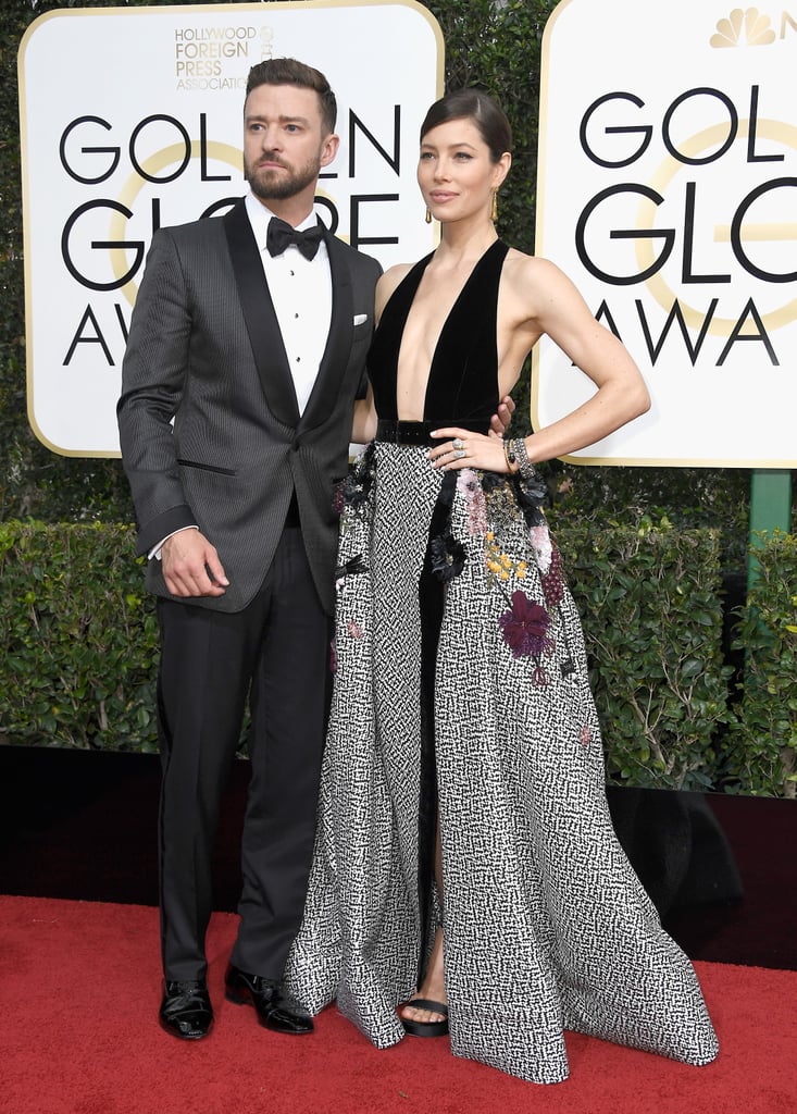 Justin Timberlake and Jessica Biel at the 2017 Golden Globes