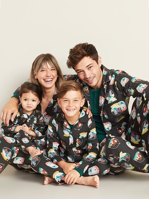 Patterned Flannel Pajama Pajama Set