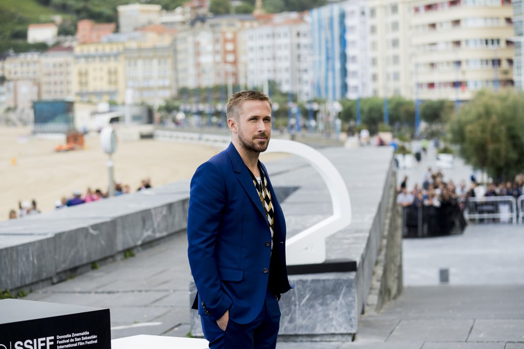 Ryan Gosling Promoting First Man Pictures