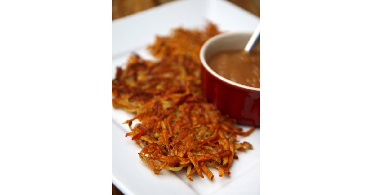 Sweet Potato and Carrot Latkes Healthy Fall Recipes POPSUGAR
