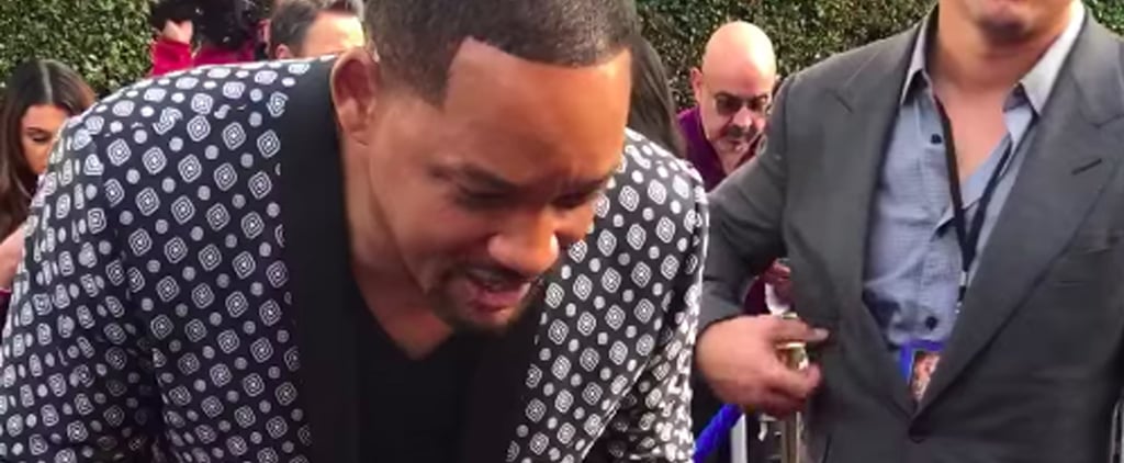 Little Girls Talking to Will Smith on the Red Carpet