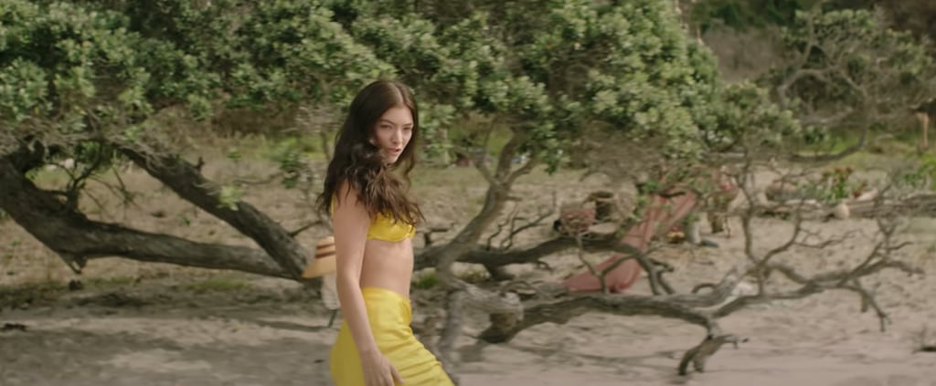 Lorde's Yellow Two-Piece Set in "Solar Power" Music Video