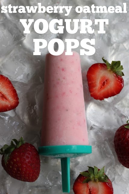 Talk about a fun breakfast? These Strawberry Oatmeal Yogurt Pops from Stir and Scribble have everything little ones need to start their day — all in popsicle form! By throwing some oatmeal into a smoothie, it adds some needed fiber to the meal! 
Source: Stir and Scribble