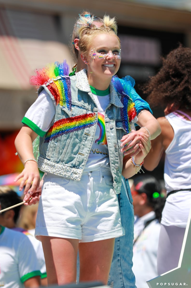 Cardi B Rocked Rainbow Hair & a Rainbow Jumpsuit to WeHo's Pride Parade —  See Photos