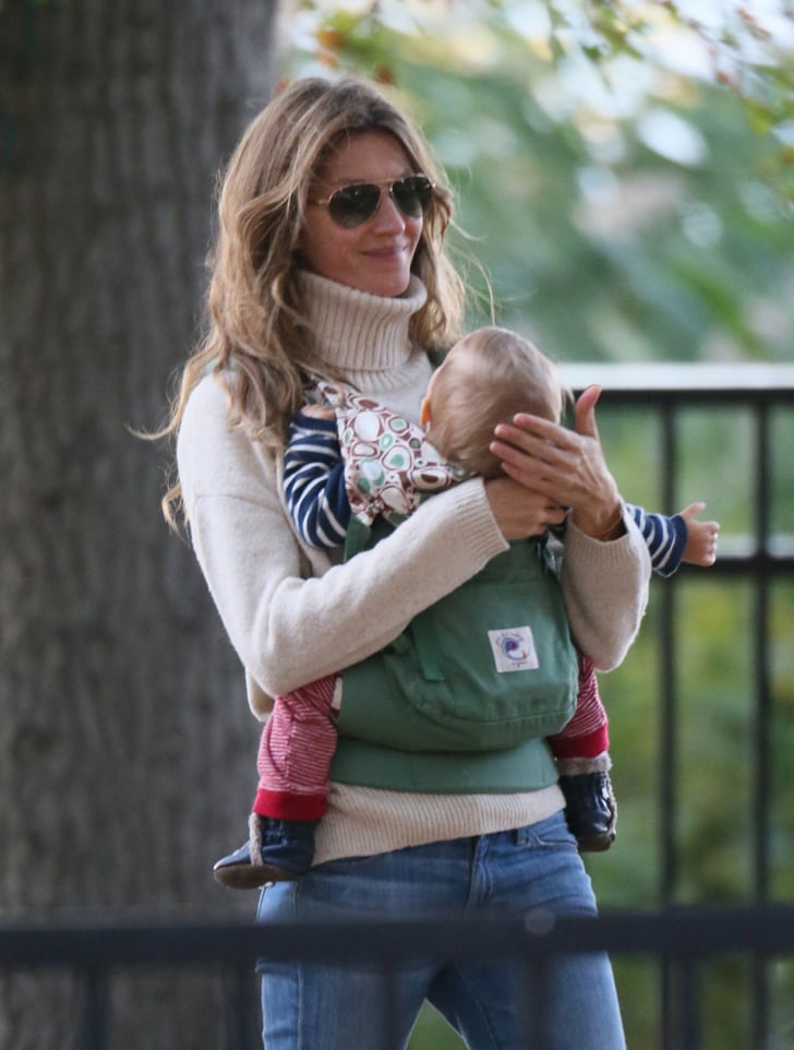 Gisele Bundchen Taking Her Kids To The Park In Boston Popsugar Celebrity