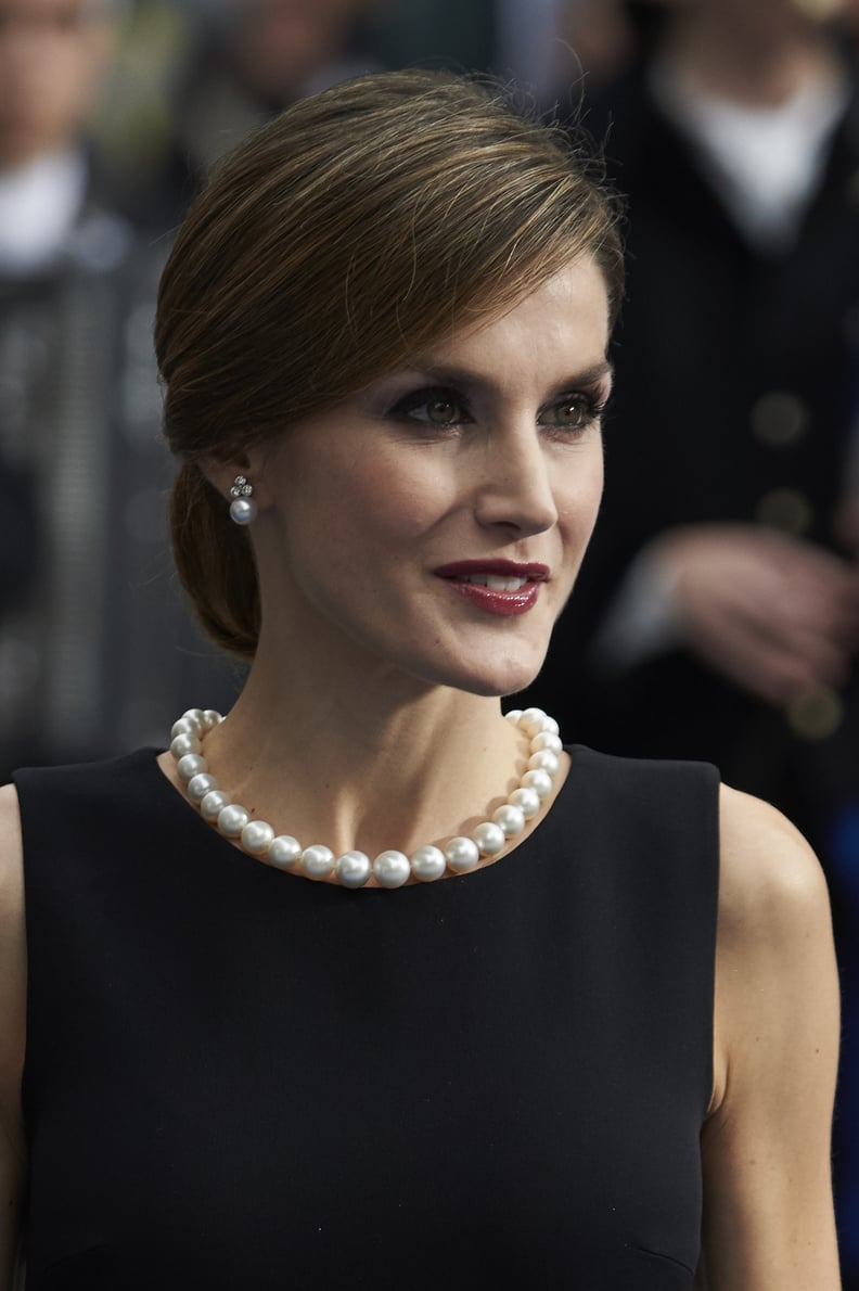 Queen Letizia Knows You Can't Go Wrong With Classic Large Pearls