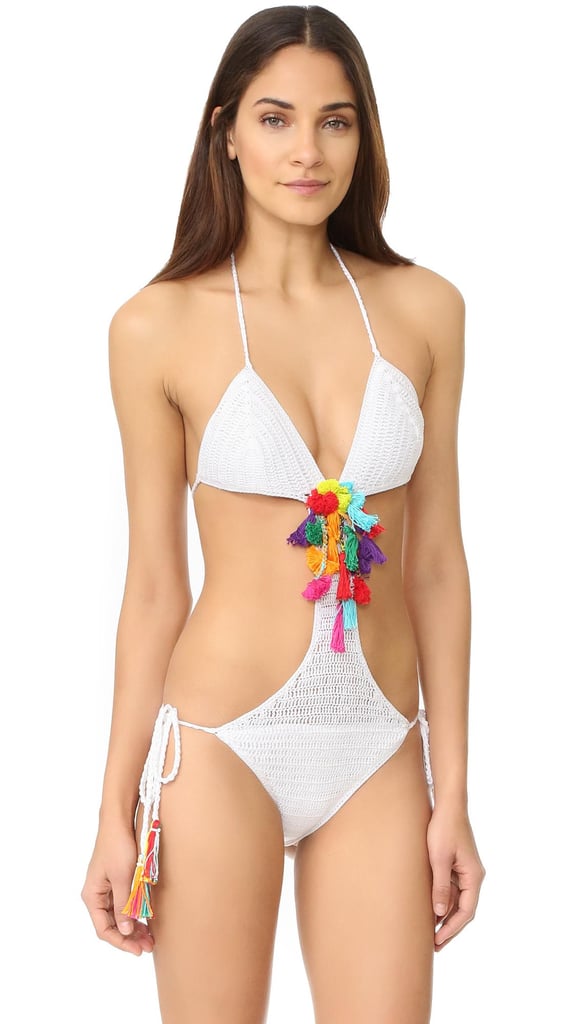 Anna Kosturova Swim Cotton Pom Pom Monokini