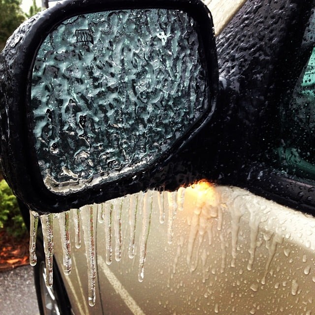 And ice even froze on the cars in Florida.