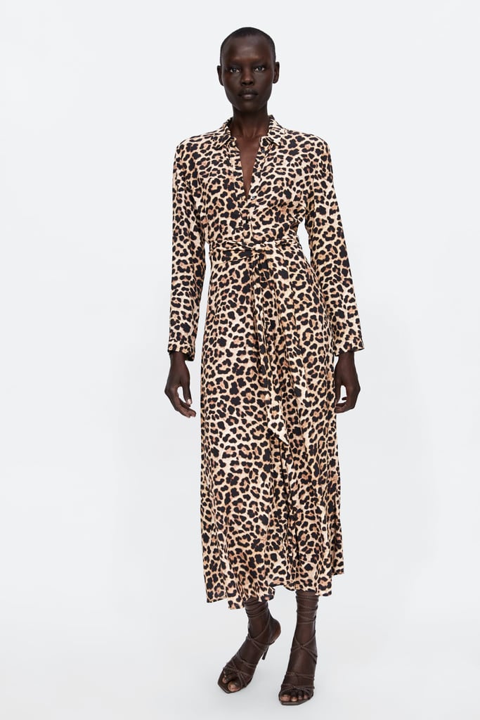 Zara Long Leopard Print Dress