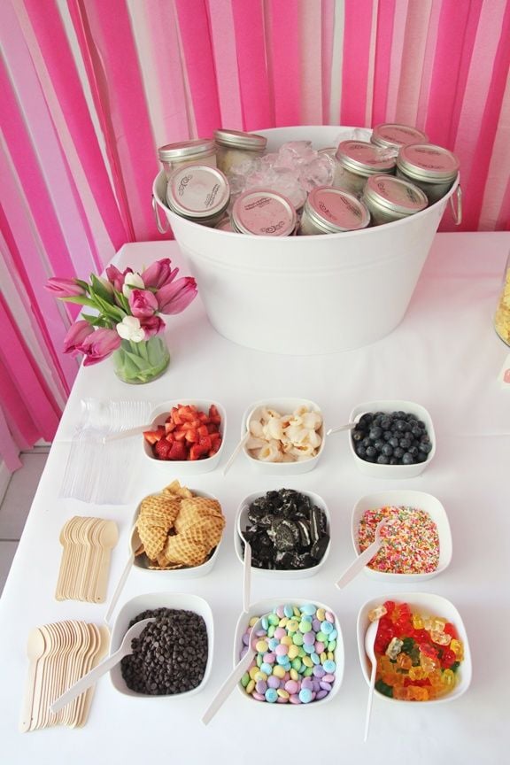 A Mason Jar Ice Cream Bar