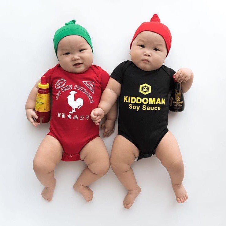 Sriracha and Soy Sauce Onesie Set