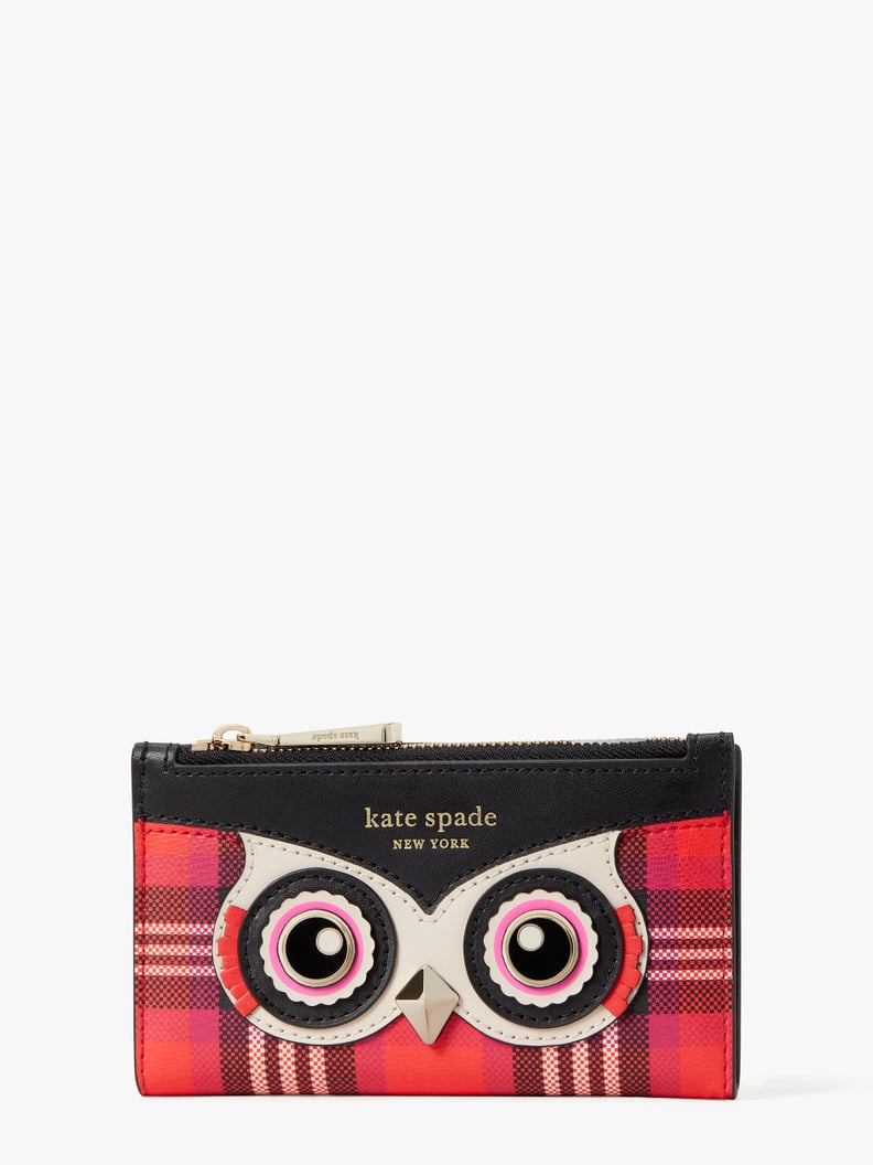 Something Fun: Blinx Plaid Owl Small Slim Bifold Wallet