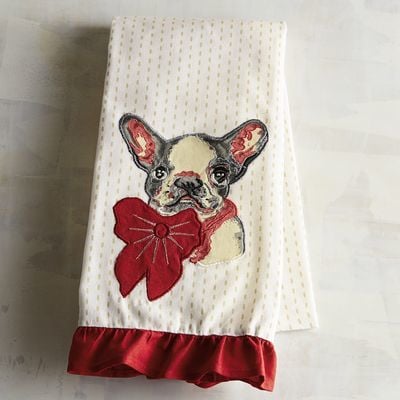 Pier 1 Imports Christmas French Bulldog Tea Towel ($13 ...