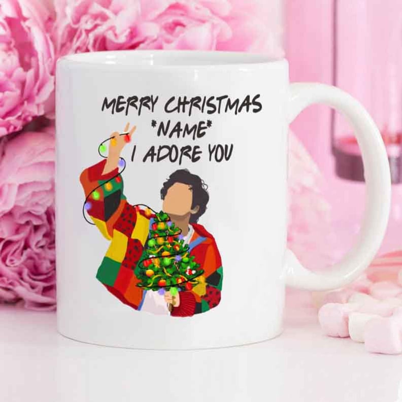 Harry Styles Personalized "I Adore You" Christmas Mug