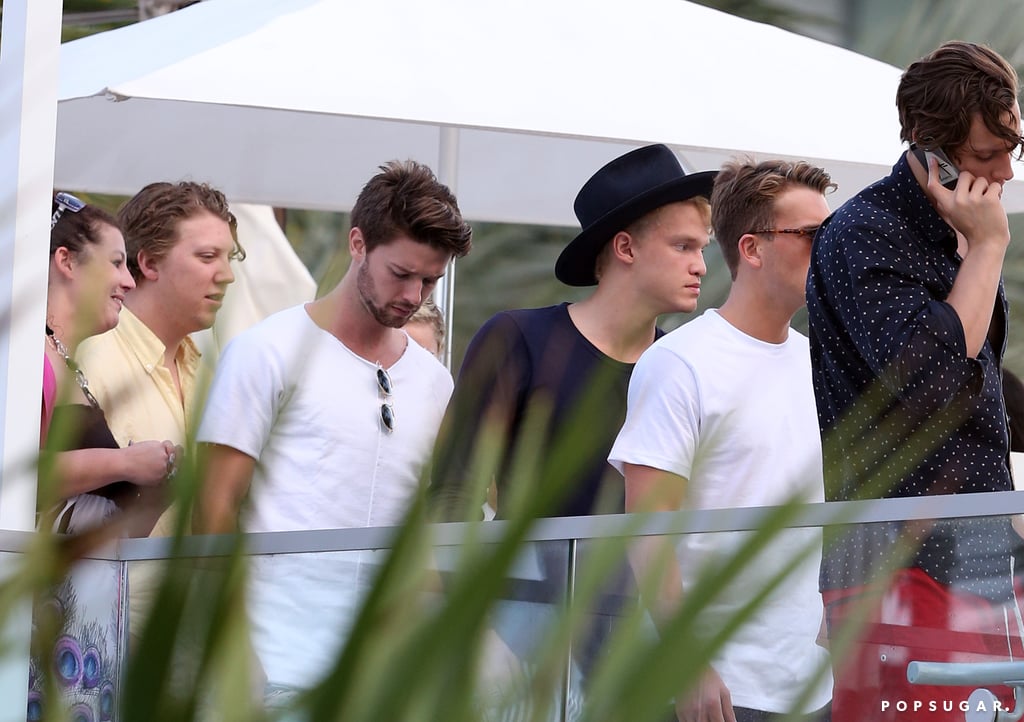 Miley Cyrus and Patrick Schwarzenegger at Art Basel 2014