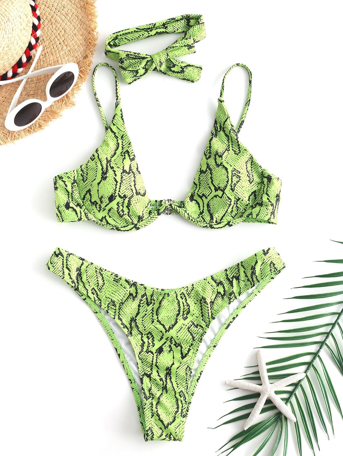 Yellow snakeskin bikini online