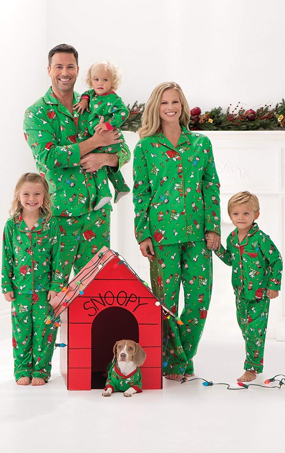 Family Pajama Sets Christmas Nativity Christian Green Plaid