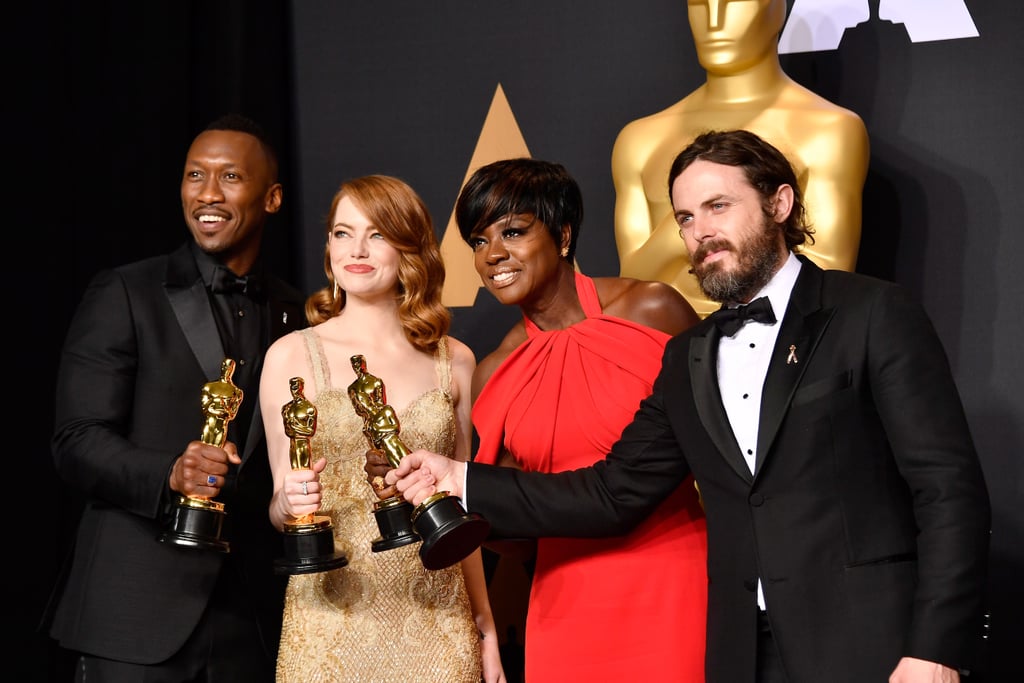 Pictured: Viola Davis, Emma Stone, Casey Affleck, and Mahershala Ali