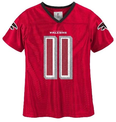 Atlanta Falcons Girls' Julio Jones Glitter Numbers Jersey | Patriots and Falcons Super Bowl Gear