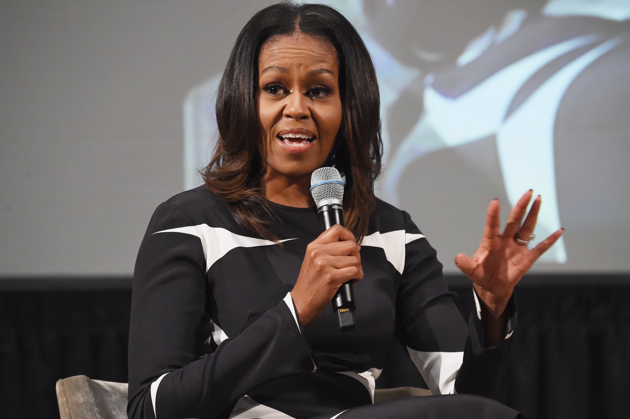 NEW YORK, NY - OCTOBER 25:  Michelle Obama speaks onstage The Streicker Center hosts a Special Evening with Former First Lady Michelle Obama at The Streicker Center on October 25, 2017 in New York City.  (Photo by Michael Kovac/Getty Images)