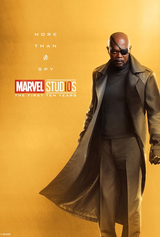 Nick Fury Marvel Studios Celebrating 10th Anniversary Posters