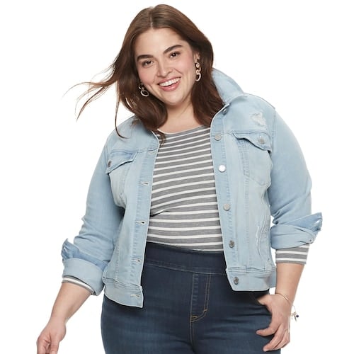 plus size denim jacket australia