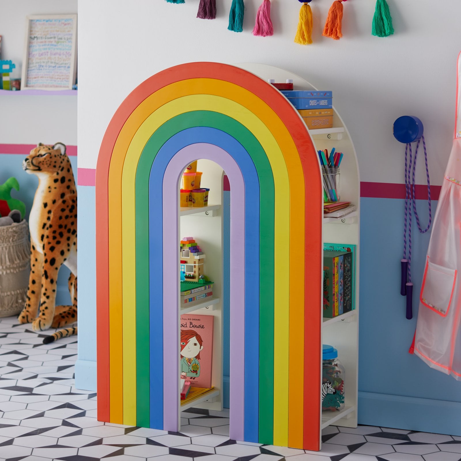 Drew Barrymore Flower Kids Rainbow Bookcase 55 Cool Products