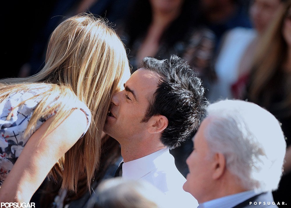 Justin planted a smooch on Jen during her Walk of Fame ceremony in LA in February 2012.