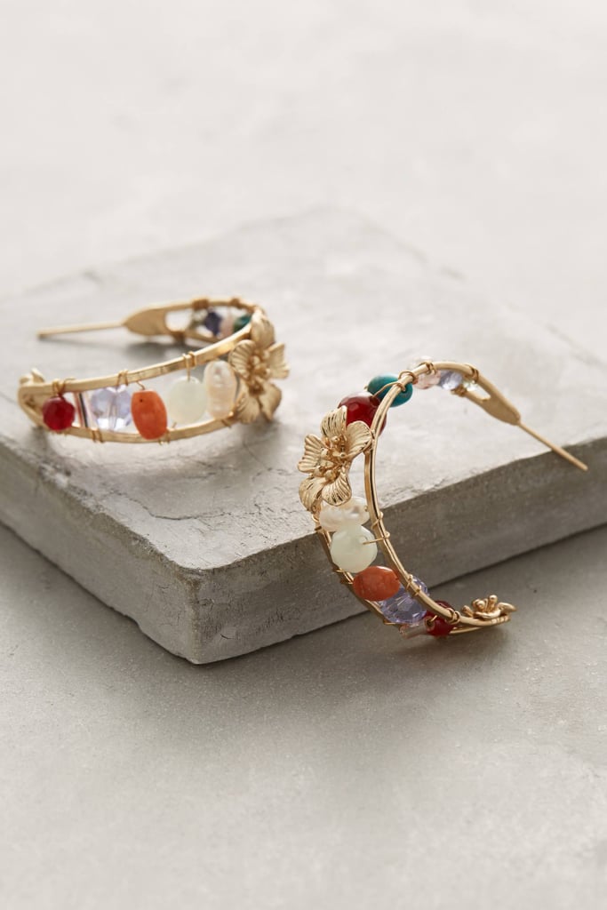 "Power women may love drop earrings, but personally, I'm a hoop girl. I love the embellishments on these Anthropologie Rockery Hoops ($58), which give this classic accessory a fancy, statement-making twist." — SS