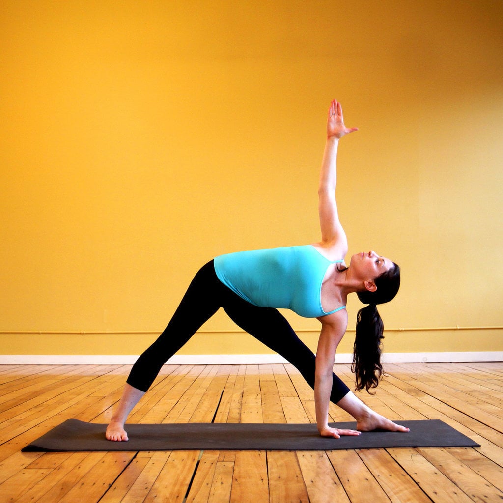 Open Triangle Pose Yoga For Muffin Top Popsugar Fitness Photo 8