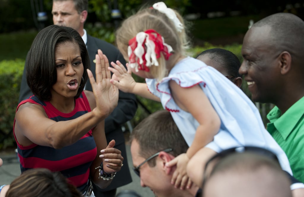 When she bonded with a child during the military appreciation White House Independence Day party