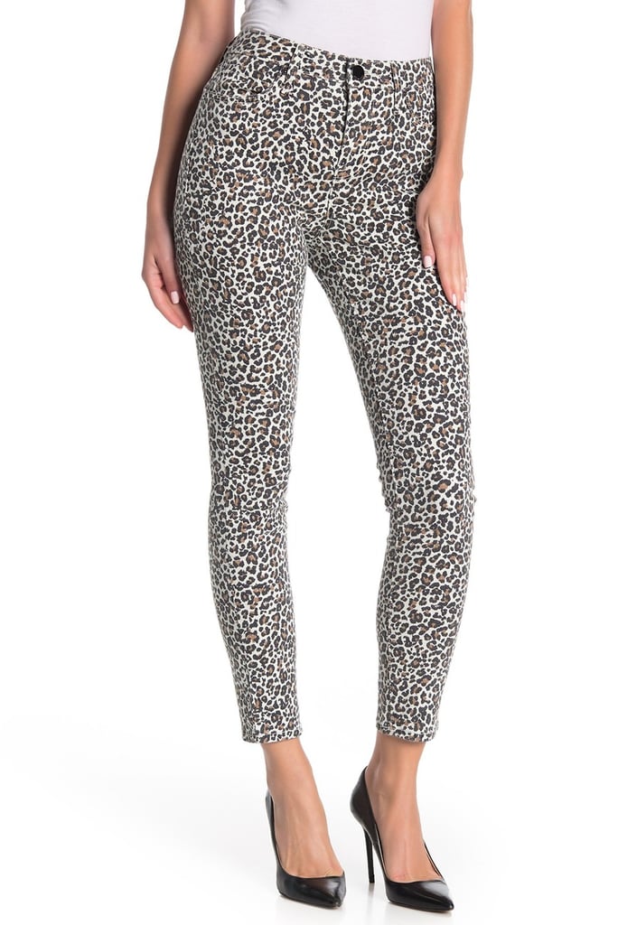 Seven7 High Rise Leopard Print Skinny Jeans
