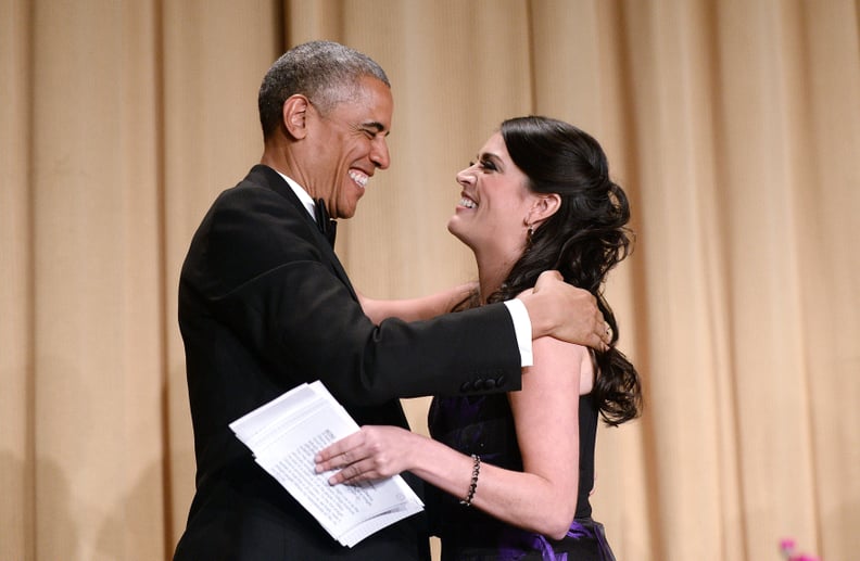 President Barack Obama and Cecily Strong
