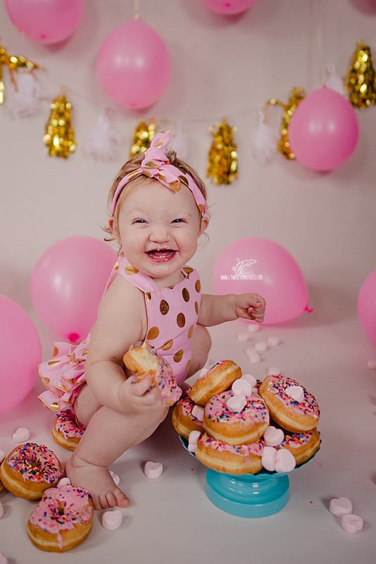 First Birthday Doughnut Smash Photoshoot