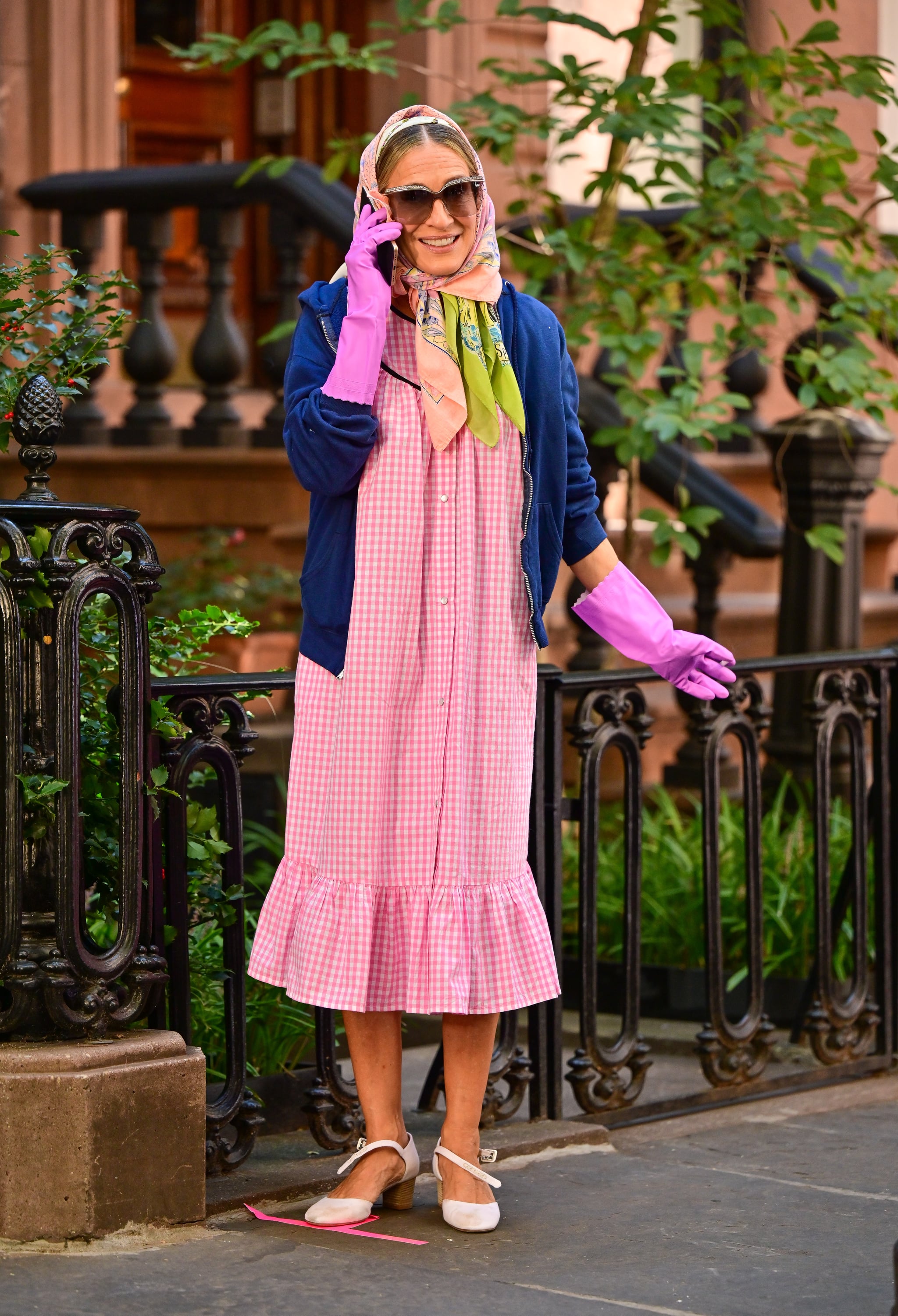 And Just Like That...: Carrie Bradshaw's Pink Gingham Dress | POPSUGAR  Fashion