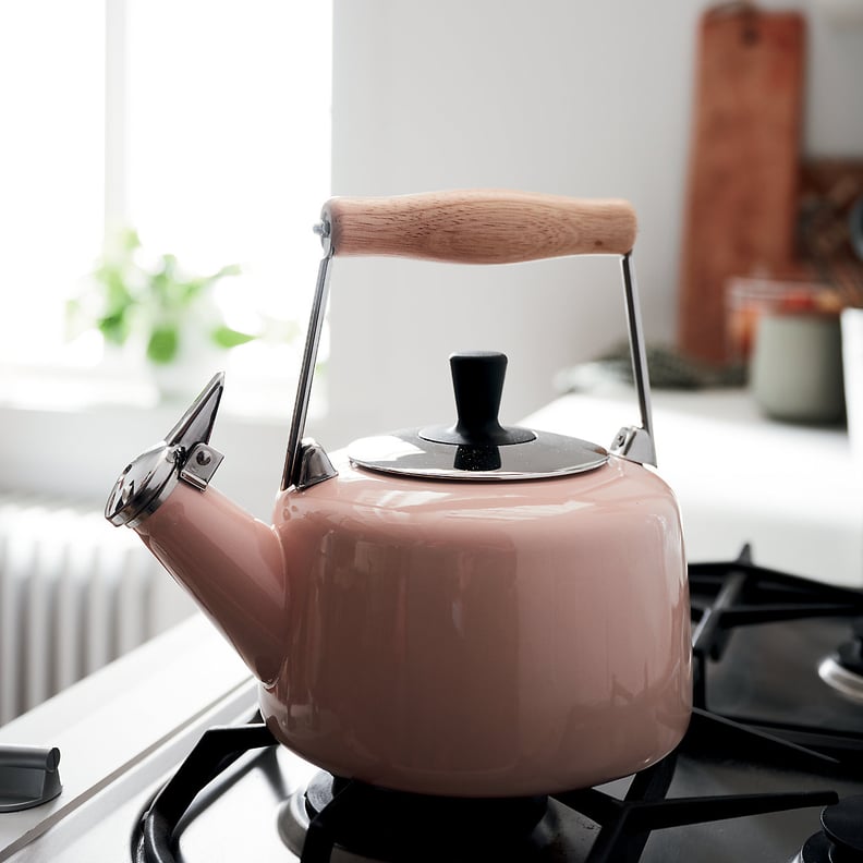 Chantal Sven Matte Black Tea Kettle with Wood Handle