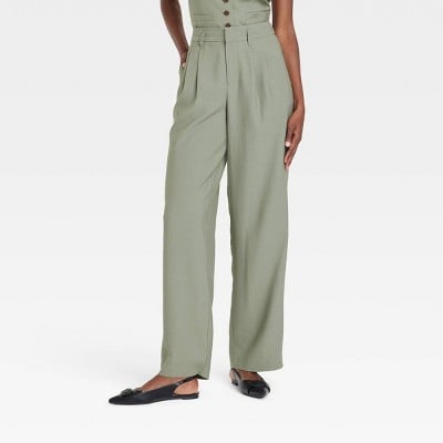 A New Day High-Rise Pleat Front Straight Trousers