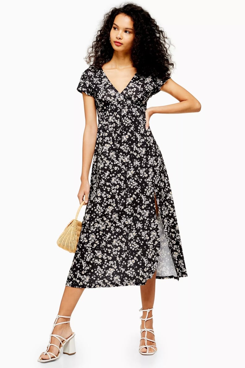 Topshop Ditsy Print Midi Dress