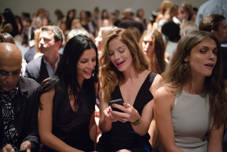 Liberty Ross and Michelle Monaghan Sitting Before the Altuzarra Show